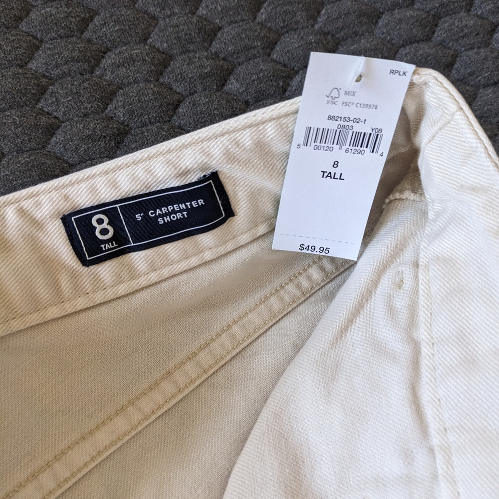 NWT GAP Carpenter Shorts - Cream
